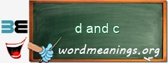 WordMeaning blackboard for d and c